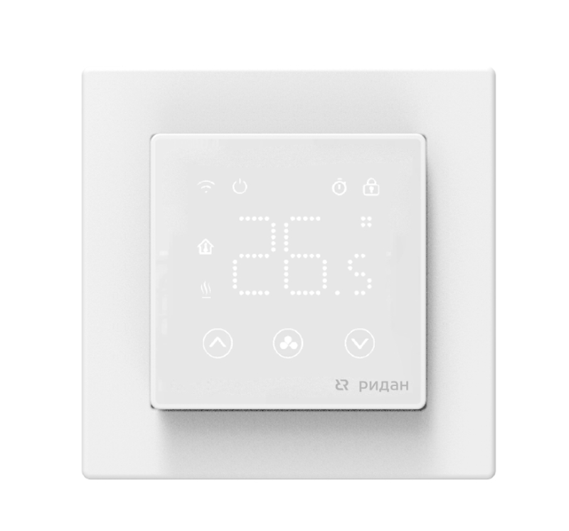Программируемый терморегулятор Devireg Ридан Сlever Wi-Fi 55*55, белый