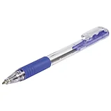 Ручка шариковая масляная автоматическая с грипом BRAUBERG Click, синяя, узел 1 мм, линия письма 0,5 мм, фото 5