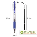Ручка шариковая масляная автоматическая с грипом BRAUBERG Click, синяя, узел 1 мм, линия письма 0,5 мм, фото 6