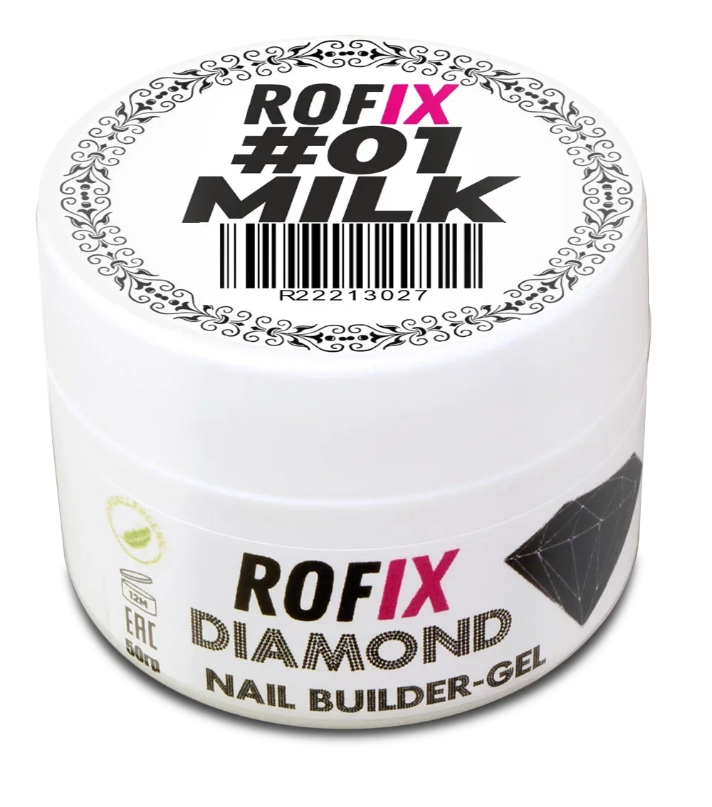 Гель Diamond MILK #1 Shimmer Rofix, 50 гр