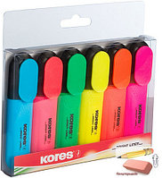 Набор маркеров текстовых Kores Bright Liner, 6 штук, арт.36160.01
