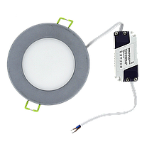 Светодиодная панель круг 18 Вт 4000К серебро 240 мм серии FLP-R Proxima, фото 1