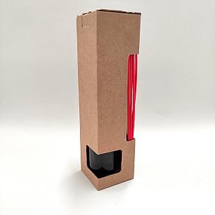 Коробка с окошком для диффузора крафт Д3, 6,5х6,5х25 см