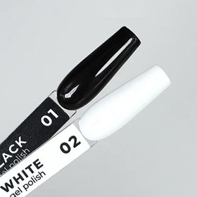 Гель-лак Nik Nails BLACK/WHITE, 10 мл