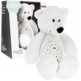 Музыкальная успокаивающая игрушка Медведь 3в1 для детей + сенсорная игрушка + проектор