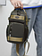 Сумка через плечо мужская Professional / Мини рюкзак темно-зеленый с золотом, фото 7