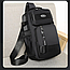 Сумка через плечо мужская Professional / Мини рюкзак темно-зеленый с золотом, фото 9