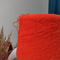 Пряжа Lanificio art Snoopy 24%вспушенный меринос 40%акрил 36%па 720м/100г яркий оранжевый