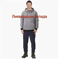 Толстовка флисовая серая