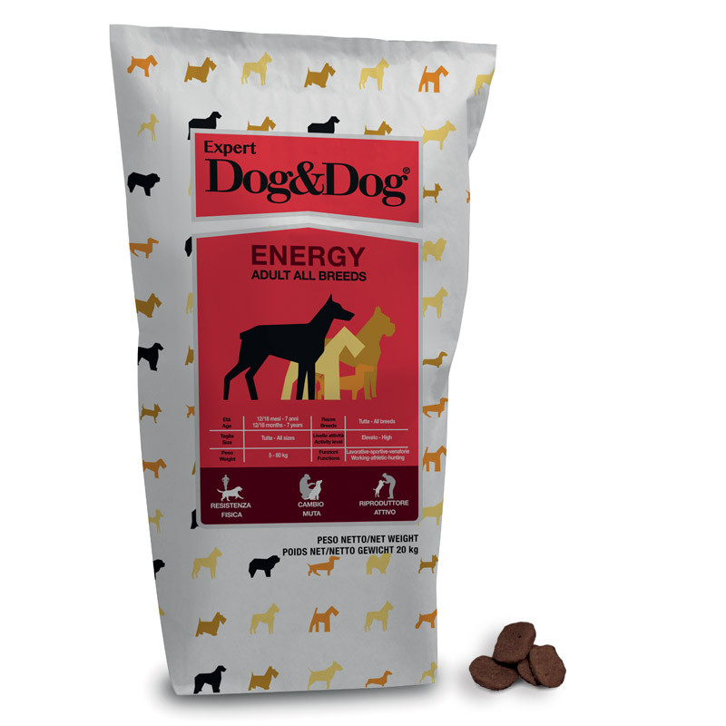 Сухой корм Dog&Dog Expert Energy для собак с интенсивной физической нагрузкой со вкусом говядины (развес)