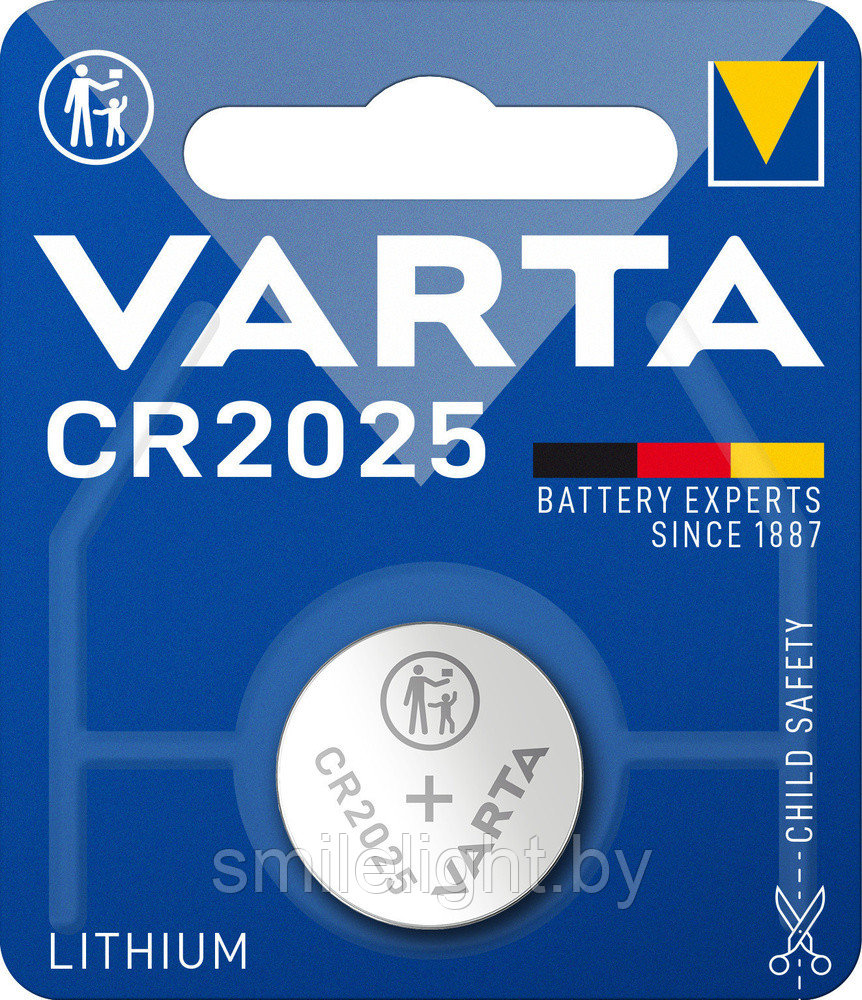 Элемент питания  VARTA Lithium CR2025 Electronics, bl.1
