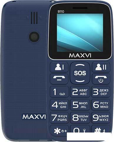 Кнопочный телефон Maxvi B110 (синий)