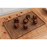 Решётка для глазирования и остывания кондитерских изделий KONFINETTA, 40×25×1,5 см, цвет чёрный (под заказ), фото 8