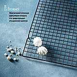 Решётка для глазирования и остывания кондитерских изделий KONFINETTA, 40×25×1,5 см, цвет чёрный (под заказ), фото 4