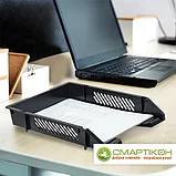 Лоток горизонтальный для бумаг BRAUBERG Office-Expert, А4, 343х262х58 мм, сетчатый черный, фото 3