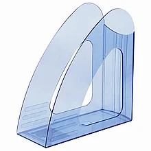 Лоток вертикальный для бумаг BRAUBERG "Delta", 240х90х240 мм, тонированный синий