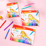 Фломастеры DELI ColoRun, 12 цветов, с вентилируемым колпачком, 12 шт, коробка с подвесом, фото 8