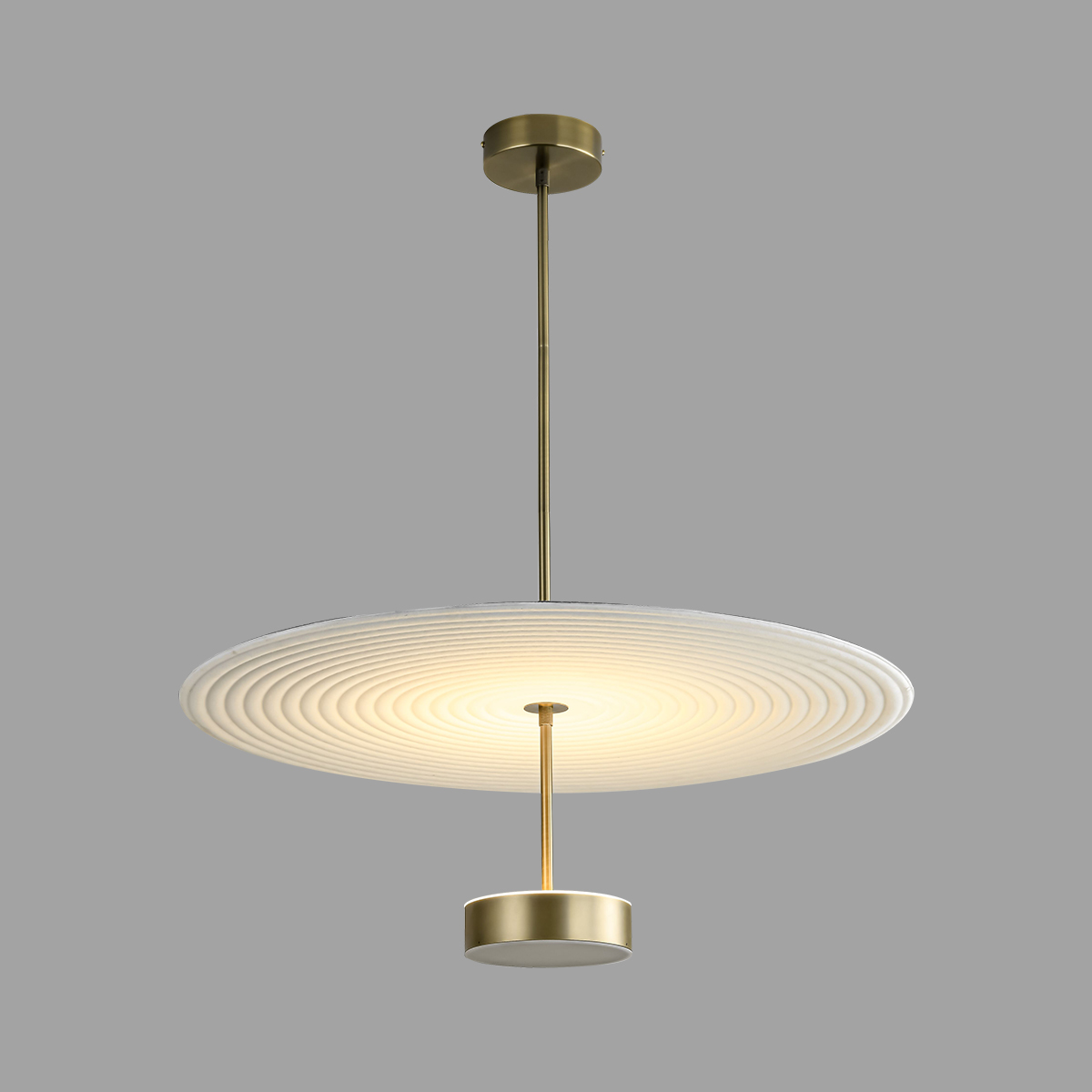Потолочная люстра на штанге Odeon Light Felt 7035/20CL металл/фетр/акрил/бронза/белый/серый 1*20W 3000K