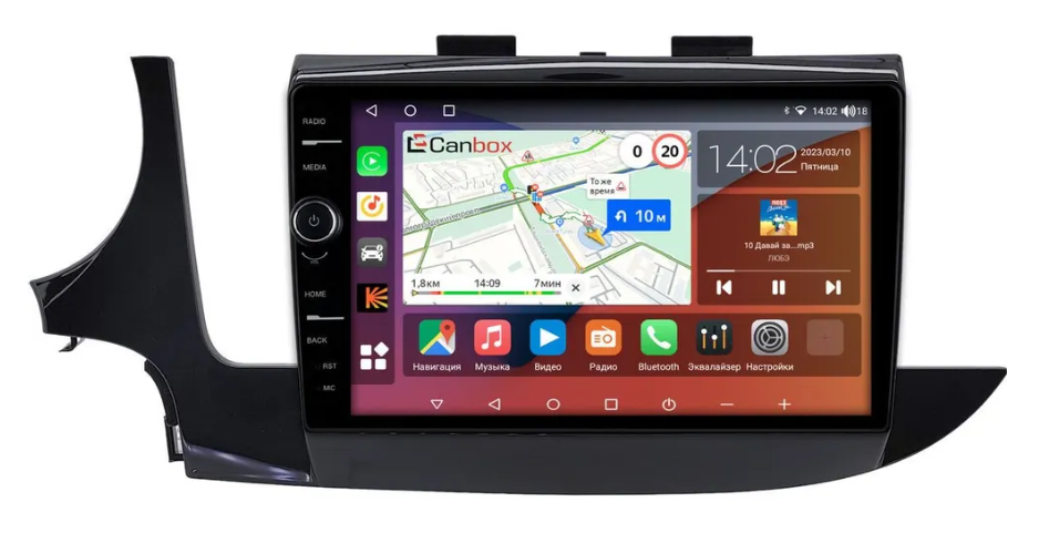 Штатная магнитола Buick Encore (2016-2022) (глянцевая) Canbox на Android 10 (4G-SIM, 8/256gb)