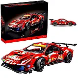 Конструктор гоночная машина Ferrari 488 GTE 1677 деталей аналог лего, фото 2