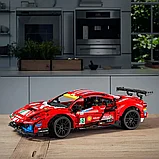 Конструктор гоночная машина Ferrari 488 GTE 1677 деталей аналог лего, фото 3