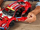 Конструктор гоночная машина Ferrari 488 GTE 1677 деталей аналог лего, фото 4