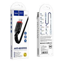 USB дата-кабель Hoco X59 USB - Lightning (1 м, 2.4 A,нейлон) черный
