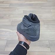 Кроссовки Nike Air Force 1 Mid Dark Gray с мехом, фото 4