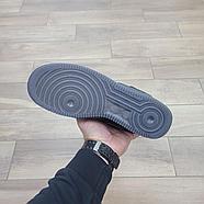 Кроссовки Nike Air Force 1 Mid Dark Gray с мехом, фото 5