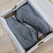 Кроссовки Nike Air Force 1 Mid Dark Gray с мехом, фото 6