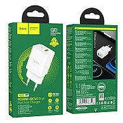 Сетевое зарядное устройство USB QC3.0 +PD20W Type-C N28 белый Hoco