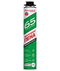 РЕАЛИСТ Пена монтажная REALIST Pro Green 65л всесезонная 830 мл