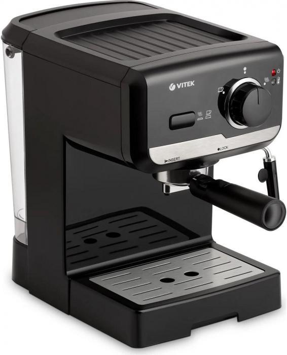 Кофеварка Vitek VT-1502,  рожковая,  черный