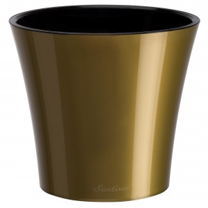 Горшок Арте 0,6л золото-черный