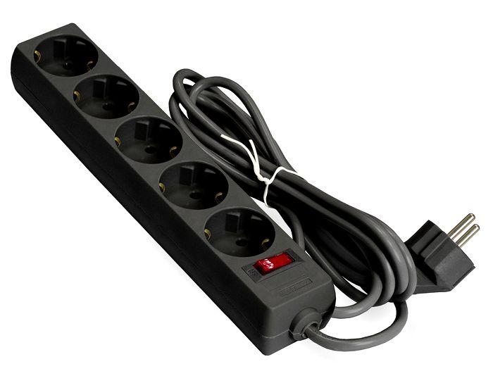 Сетевой фильтр ExeGate SP-5-3B, 3м, черный 556956