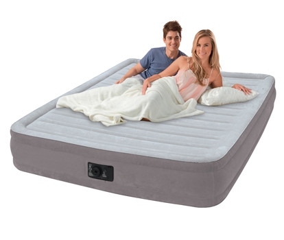 Кровать со встроенным насосом 152х203х33 см, Queen Comfort-Plush , Intex 67770