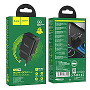 Сетевое зарядное устройство USB QC3.0 +PD20W Type-C N28 черный Hoco