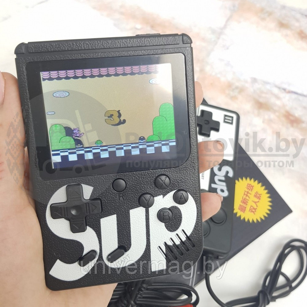 Портативная приставка с джойстиком Retro FC Game Box PLUS Sup Dendy 3 400in1 Белый с красным джойстиком - фото 2 - id-p233322935