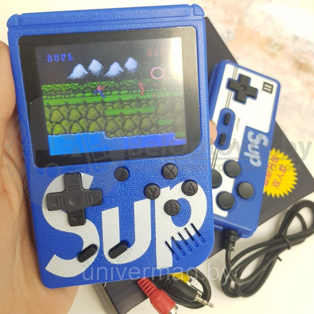 Портативная приставка с джойстиком Retro FC Game Box PLUS Sup Dendy 3 400in1 Белый с красным джойстиком - фото 5 - id-p233322935