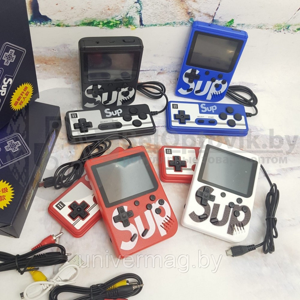 Портативная приставка с джойстиком Retro FC Game Box PLUS Sup Dendy 3 400in1 Белый с красным джойстиком - фото 10 - id-p233322935