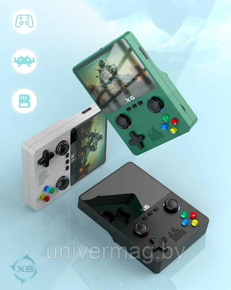 Портативная игровая консоль Game Console X6, 3,5-дюймовый IPS-экран 5000+ игр цвет : уточняйте - фото 4 - id-p233323137
