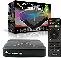 СМАРТ ТВ-приставка 4К SELENGA A1.Amlogic S905W 4-ядерный 64bit