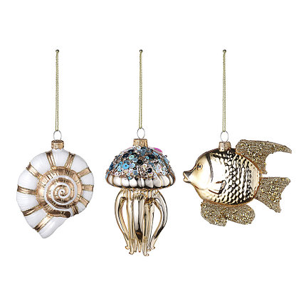 Набор ёлочных украшений Sea Life из коллекции New Year Essential, 3 шт., фото 2