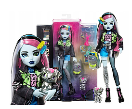 Кукла Монстер Хай Френки Штейн с питомцем Ватзи - Monster High HXH73