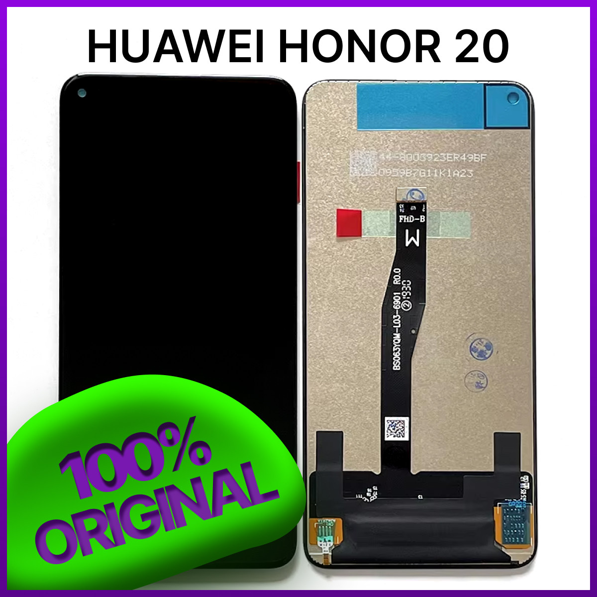 Экран Huawei Honor 20 original 100% (YAL-L21) с тачскрином, черный