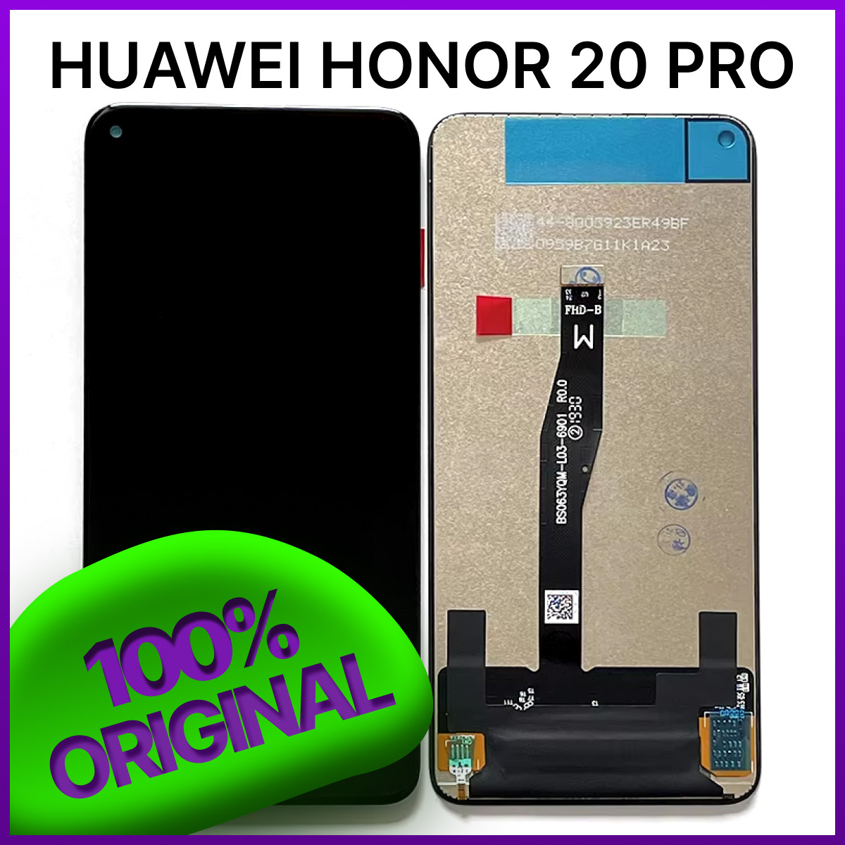 Экран Huawei Honor 20 Pro original 100% (YAL-AL10 YAL-L41) с тачскрином, черный