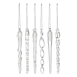Набор ёлочных украшений Fancy icicles из коллекции New Year Essential, 6 шт.