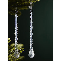 Набор ёлочных украшений Icy sparkles из коллекции New Year Essential, 6 шт., фото 2