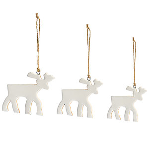 Набор елочных украшений Santa reindeers из коллекции New Year Essential, 3 шт.