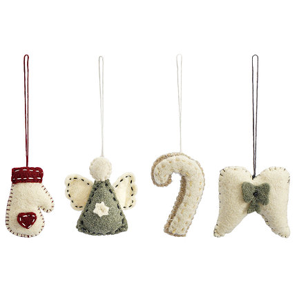 Набор елочных украшений из фетра Felts mood из коллекции New Year Essential, фото 2